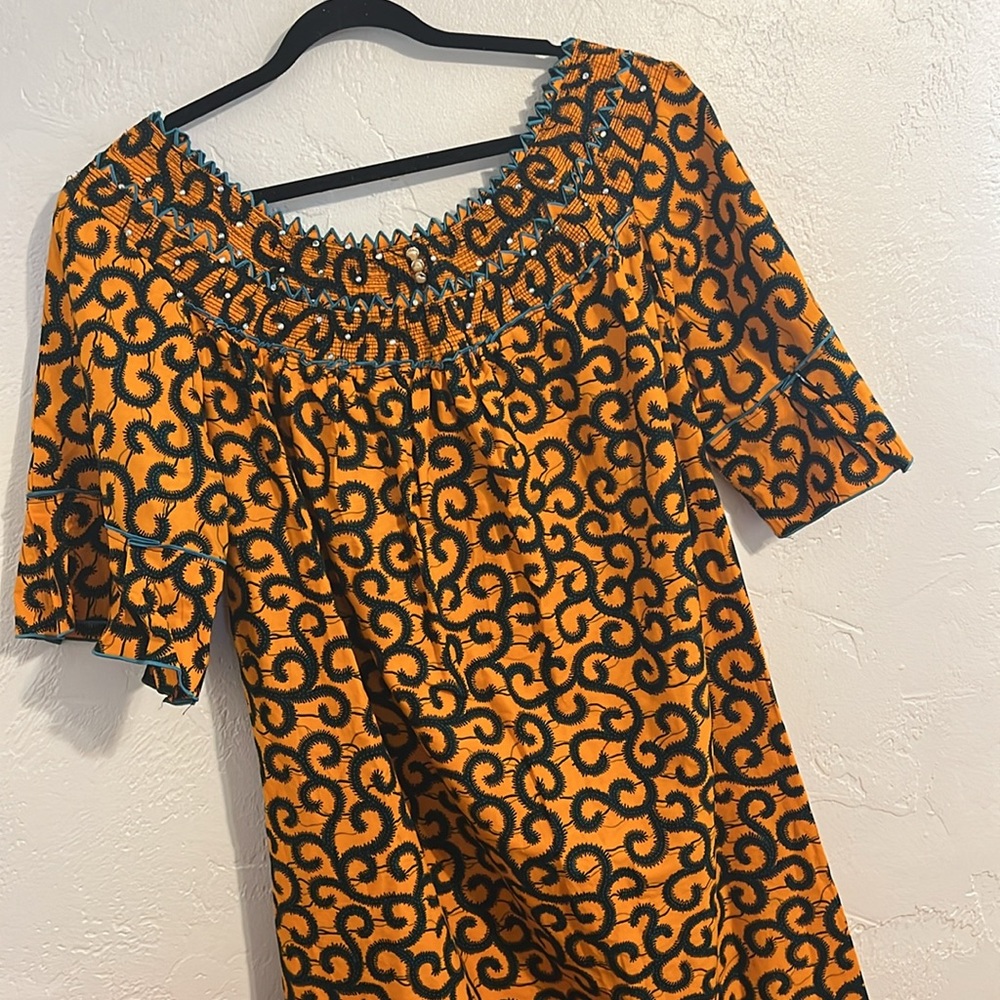 African Wax Print Maxi Dress